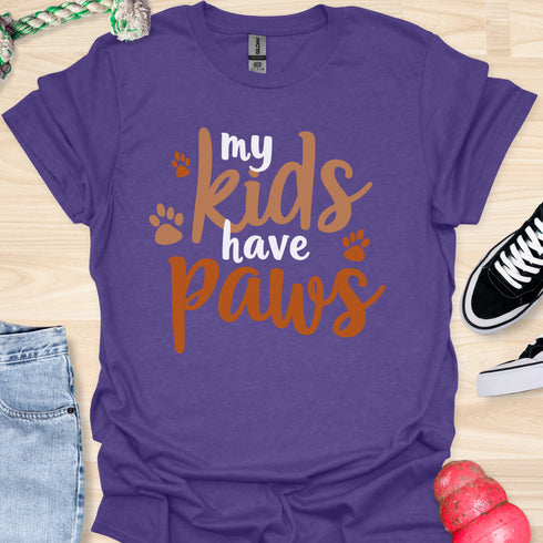 My kids have paws - V1 - Bold and Cool T-Shirt